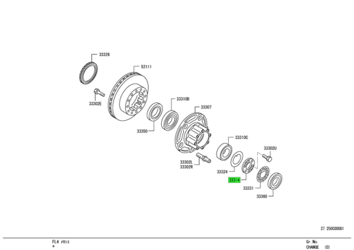 MC892804 Mitsubishi FUSO | Rear Wheel Hub Bearing Lock Nut