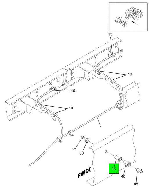 83867H | Genuine Navistar International® COUPLING AIR BRK HOSE