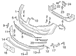 Bumper Impact Bar Bracket Frame Rail End - Left, Front