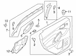 Door Window Molding Decal - Left, Rear