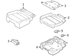 Seat Frame <br>Seat Base Latch Support Cushion - Front, Rear, Back
