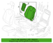 Seat Back Cushion Pad - Right, Front