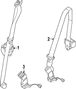 Seat Belt Lap and Shoulder - Rear, Center