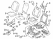 Seat Back Cushion Cover Covers Kit - Right, Front