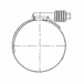 Hose Clamp, 2 1/4 to 3 1/8 Inch ID, Torque Style
