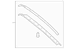 Body A-Pillar Trim Panel Weatherstrip Retainer - Right, Front (Convertible)
