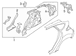 Quarter Panel Gutter Body Side - Left, Rear, Inner