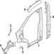 Body A-Pillar Reinforcement Extension - Right, Outer