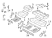Seat Trim Panel Back Latch Cover - Rear