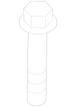 Hex Head Bolt Engine Air Intake Hose - M6 X 20MM, Inlet