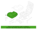 Seat Cover Cushion - Right, Rear