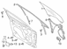 Window Track Door Glass Seal - Left, Right, Front