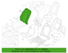 Seat Back Cushion Cover - Right, Front
