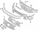 Grille Centre Cover <br>Grille Molding Bumper end Insert Surround Trim - Front, Lower, Center