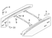 Roof Luggage Carrier Side Rail Cap Rack Slat Cover - Left, Rear