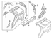 Body D-Pillar Roof Rail Reinforcement - Left, Inner