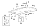 Overhead Console <br>Console used housing Bracket Dome Lamp Hinge Holder Louver Shelf