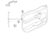 Door Interior Trim Panel - Left, Front 18 Radio Speakers