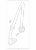 Belt Seat Lap Shoulder <br>Seat and Retractor Crew Cab - Rear, Center