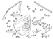 Door Window Molding Decal - Left, Rear