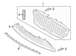 Grille Molding Finish Panel - Front, Upper (White Platinum)