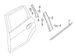 Door Applique Molding Window Frame - Right, Rear