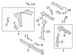 Body A-Pillar Reinforcement REINFORCED Pillar <br>Reinforcement panel used on the A /rkr Aperture