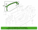 Door Window Molding Decal - Left, Front
