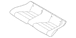 Seat Cover Cushion - Rear (Convertible)