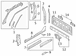 Body A-Pillar Reinforcement Side Rail - Right, Upper, Inner