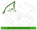 Door Window Molding Decal - Left, Rear