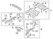 Frame Side Member Reinforcement Floor Pan Bracket - Right, Rear, Center