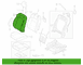 Seat Back Cushion Cover - Right, Front (Coupe)
