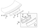 Deck Lid Finish Panel Emblem (Convertible, Coupe)