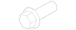 Door Hinge Bolt Screw - M8 X 20MM, Front