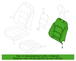 Seat Back Cushion Pad - Front