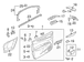 Door Window Molding Decal - Left, Front