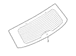Glass Lift <br>Liftgate Window with applique Gate Handle screw LINCOLN - Back