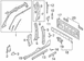 Body A-Pillar Reinforcement Insulator Cowl Panel - Left, Front
