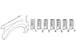 Fender Emblem Name Plate - Right, Front (XL)