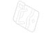 Folding Seat Lock Striker Latch - Left, Right, Rear (Coupe)