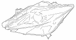 Sealed Beam Headlight - Left, Front