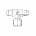 3/8-18 NPTF T-Adapter with 1/4 Inch Tube and Seal for S60