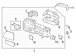 Back Up Camera Bracket Lane Departure System - Right, Upper