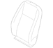 Seat Back Cushion Cover - Front, Driver (Series 500V)