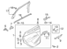 Door Window Molding Decal - Left, Rear
